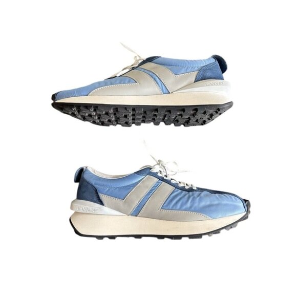 Lanvin Men's Bumpr Low-Top Sneakers Blue/Grey US 14 EU 47 UK 13 - Picture 2 of 6